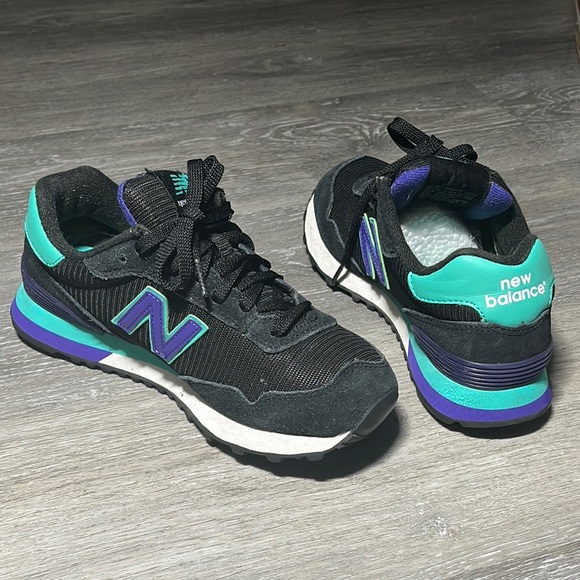 New Balance 515 Black and Teal Sneakers - Picture 4 of 9